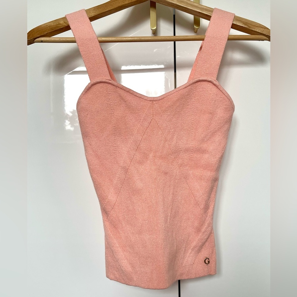 Guess Pink Knit Tank Top size small